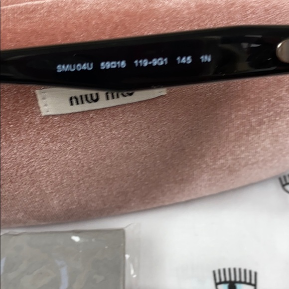 Miu Miu Pink Sparkling Cat Eye Sunglasses New